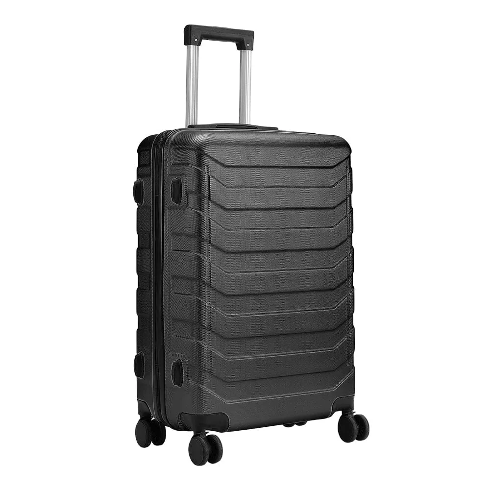 24 Inch Black/Blue/Grey Rolling Hardshell Luggage Travel Suitcase