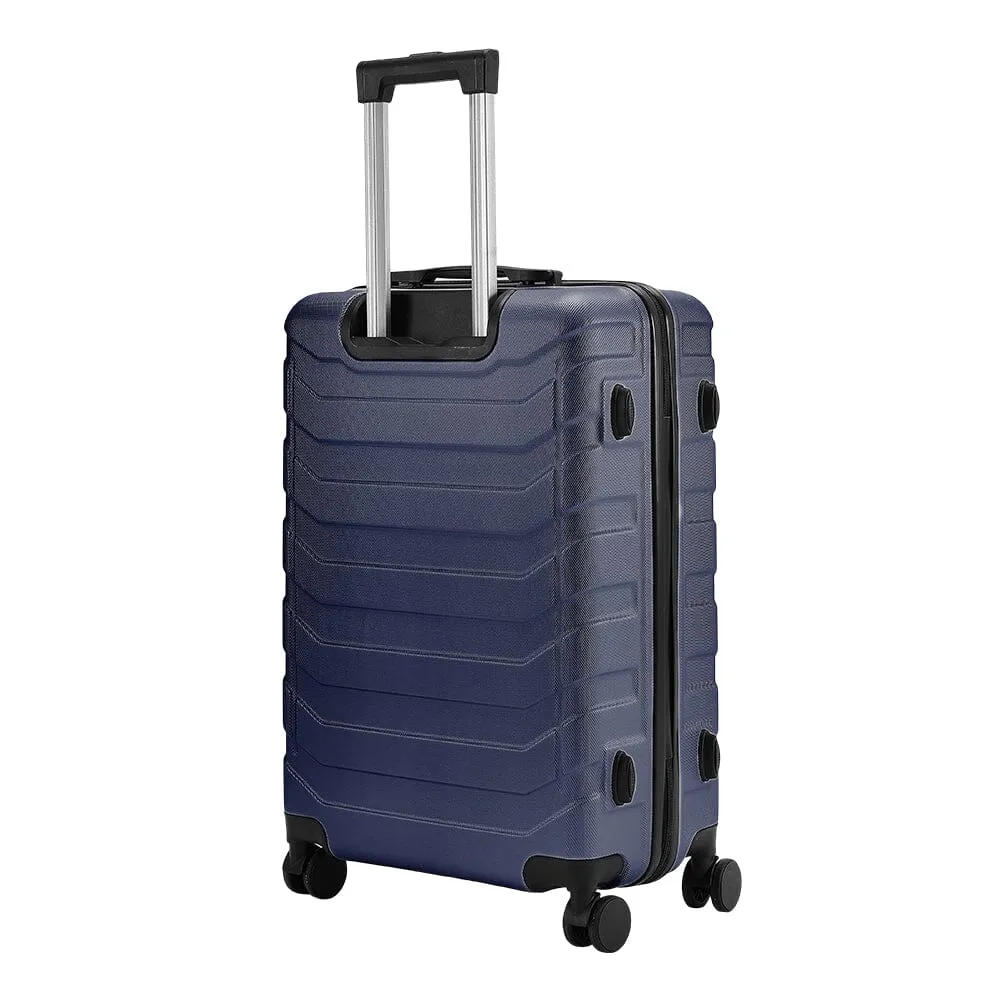 24 Inch Black/Blue/Grey Rolling Hardshell Luggage Travel Suitcase