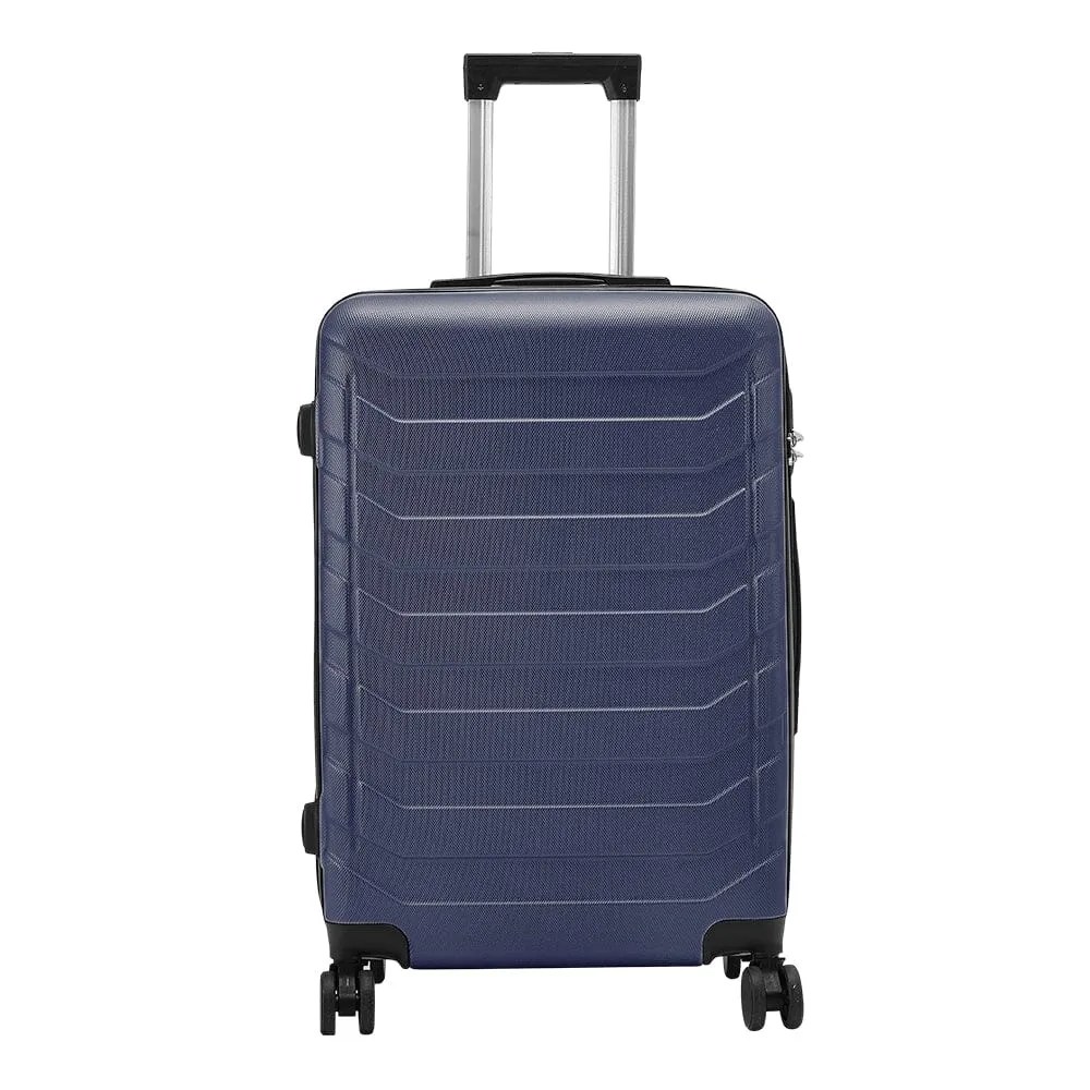 24 Inch Black/Blue/Grey Rolling Hardshell Luggage Travel Suitcase