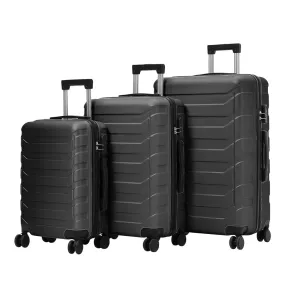 24 Inch Black/Blue/Grey Rolling Hardshell Luggage Travel Suitcase