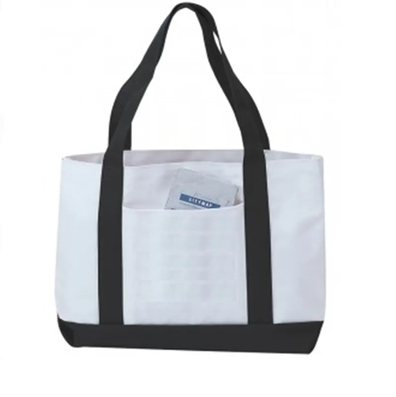 48 ct Grocery Shopping Tote Bag With Large Outside Pocket - By Case