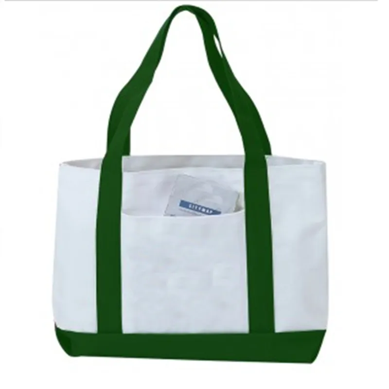 48 ct Grocery Shopping Tote Bag With Large Outside Pocket - By Case