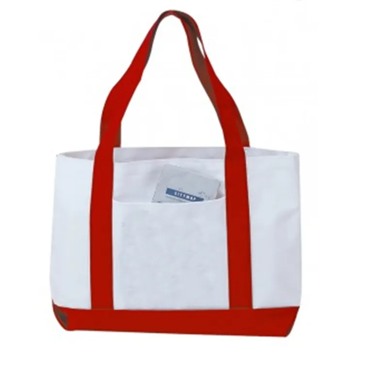 48 ct Grocery Shopping Tote Bag With Large Outside Pocket - By Case