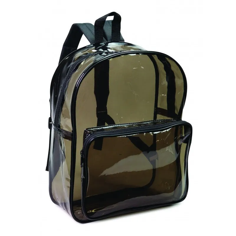 6 ct Multi-Purpose Clear Backpack W/ Front Pocket - By Bundle