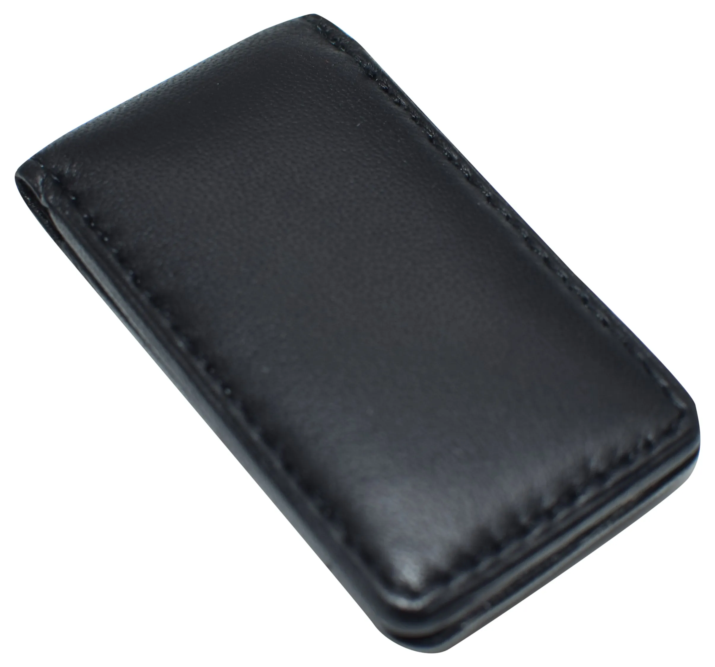 812CFQ Genuine Leather Slim Magnetic Money Clip Money Bill Holder for Men