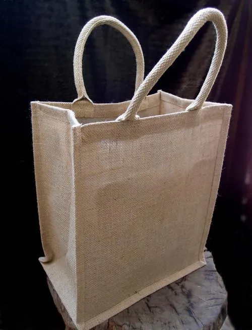 96 ct Natural Jute Wine Bags / Burlap Wine Tote Bags with Removable Dividers - By Case