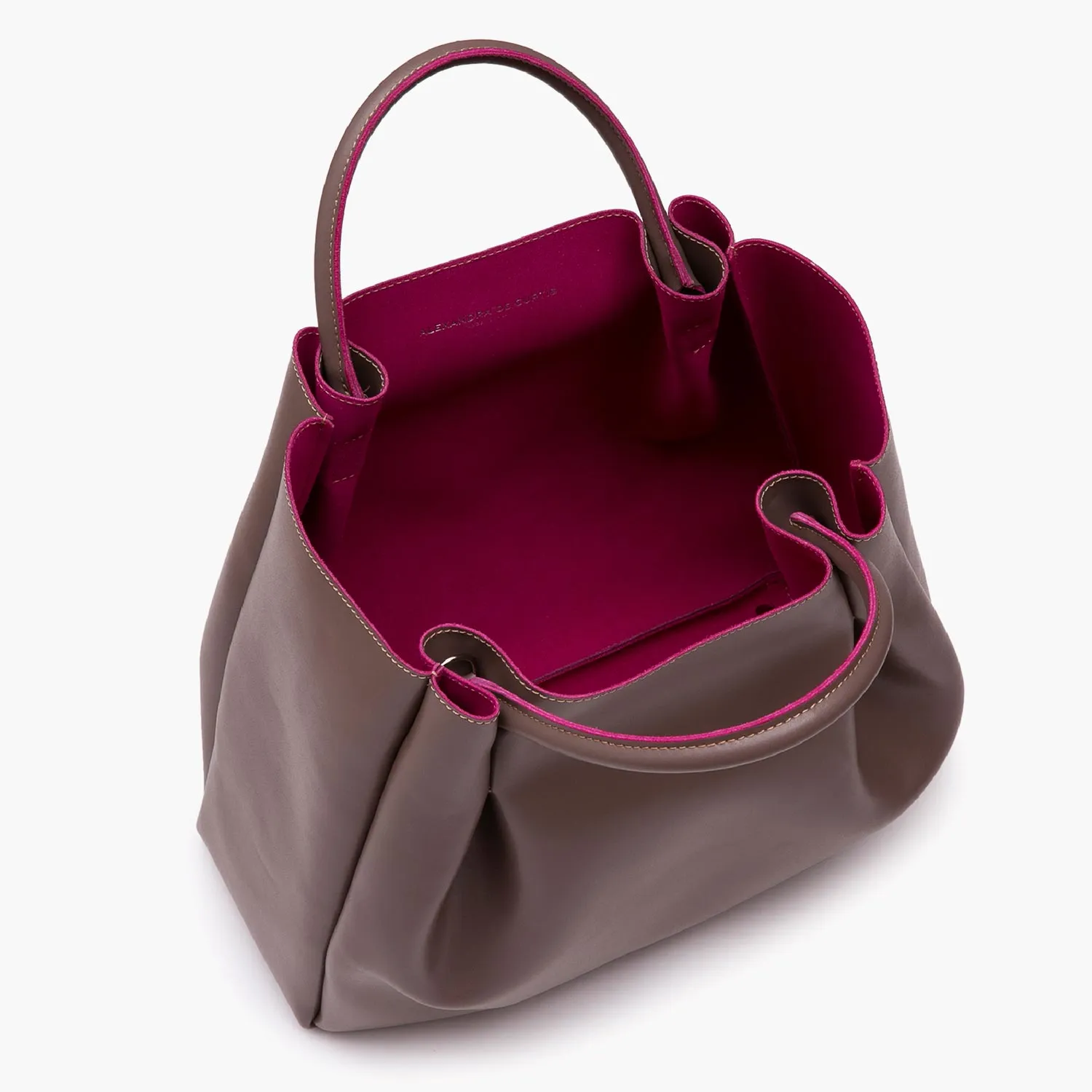 Amalfi Large Leather Tote Bag - Taupe