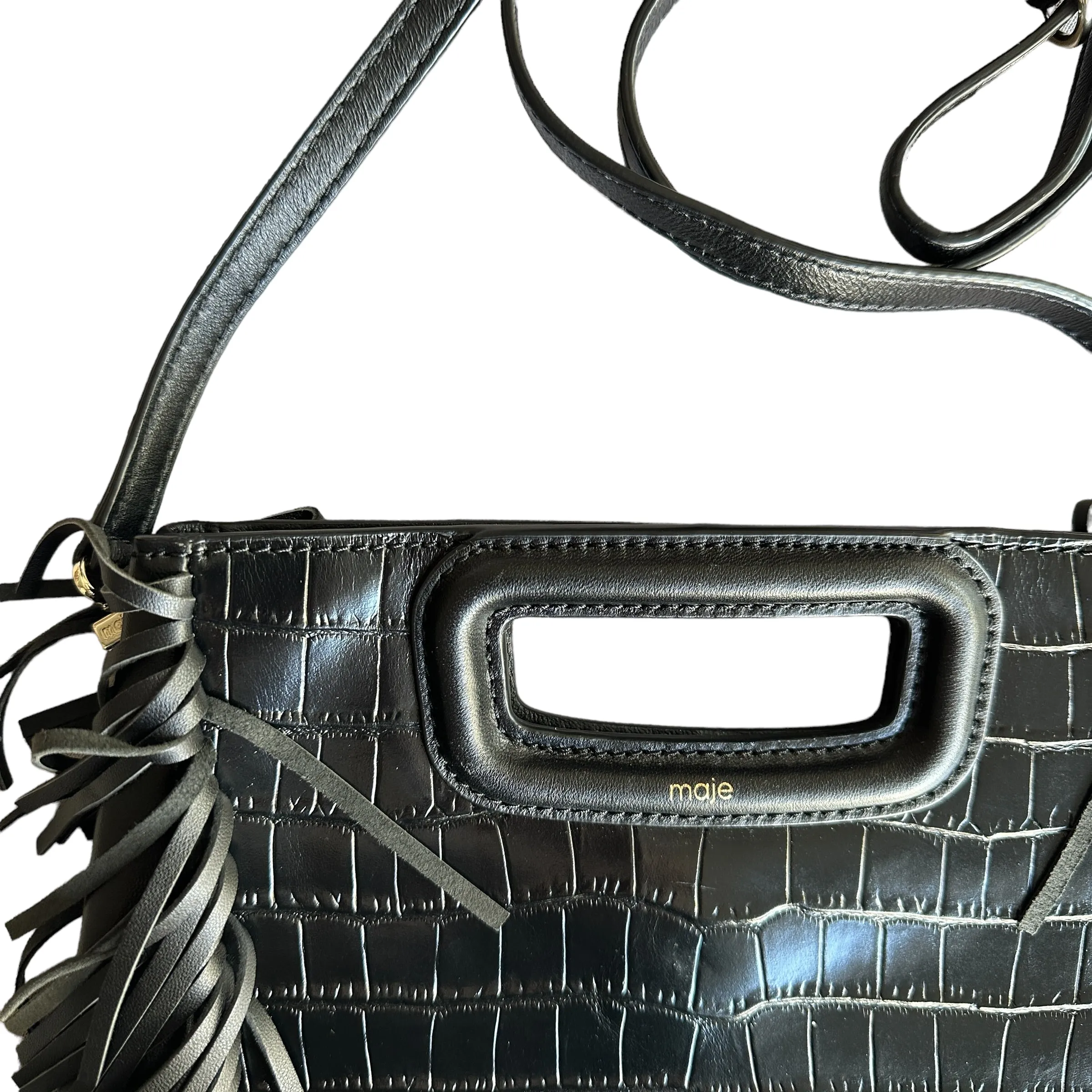 Black Croc Embossed Bag