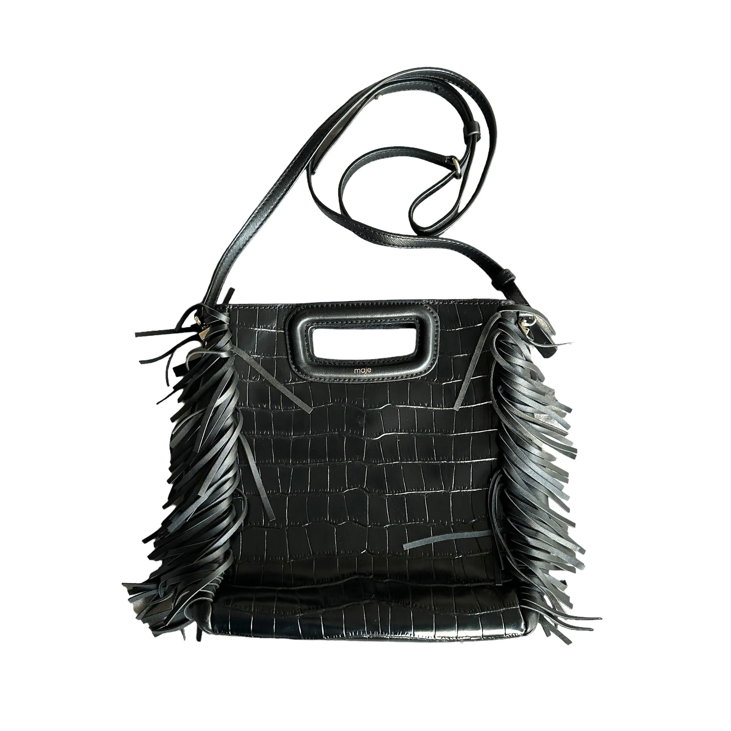 Black Croc Embossed Bag