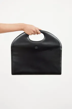 Black Top Handle Bag