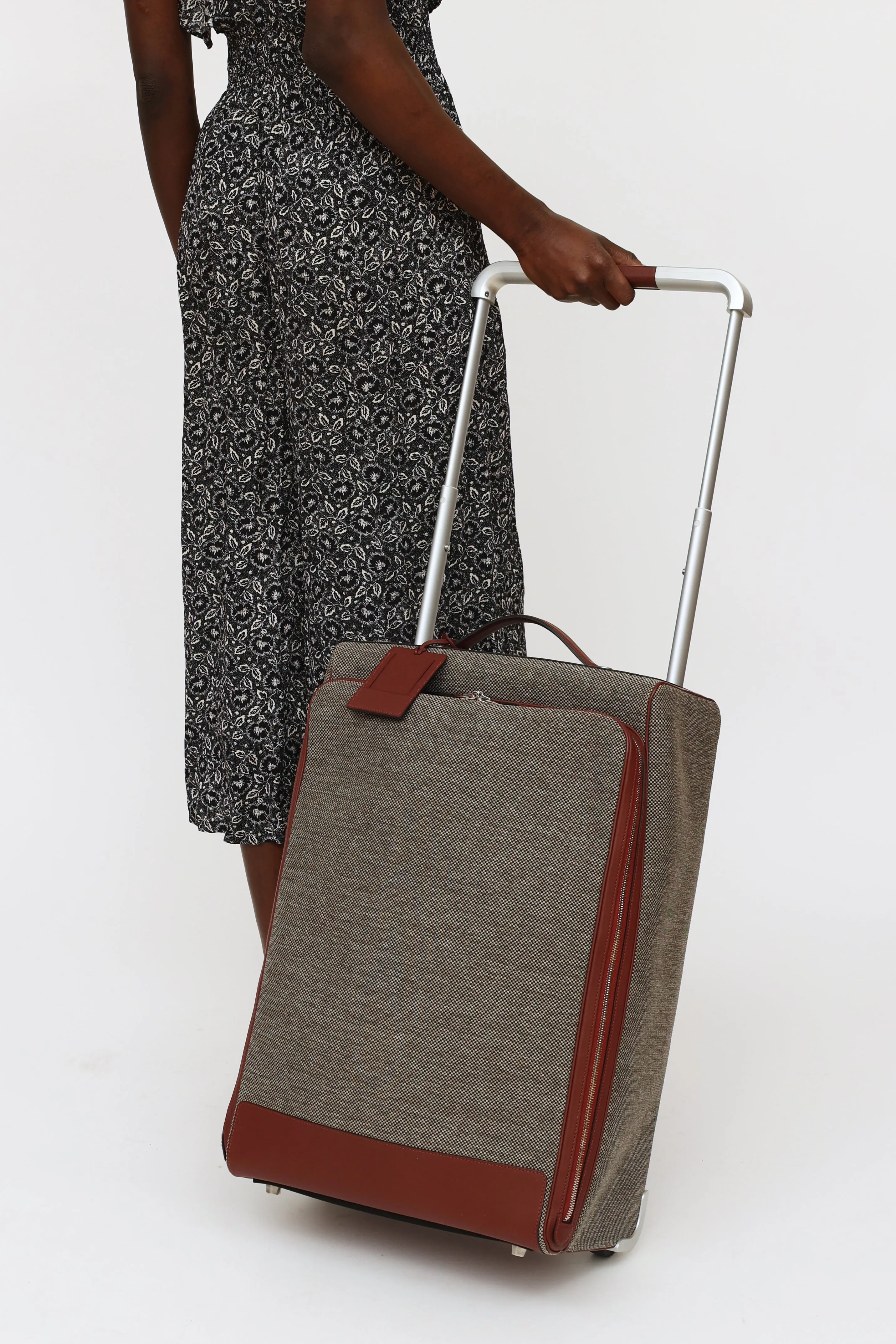 Brown & Grey Caleche Express Rolling Suitcase