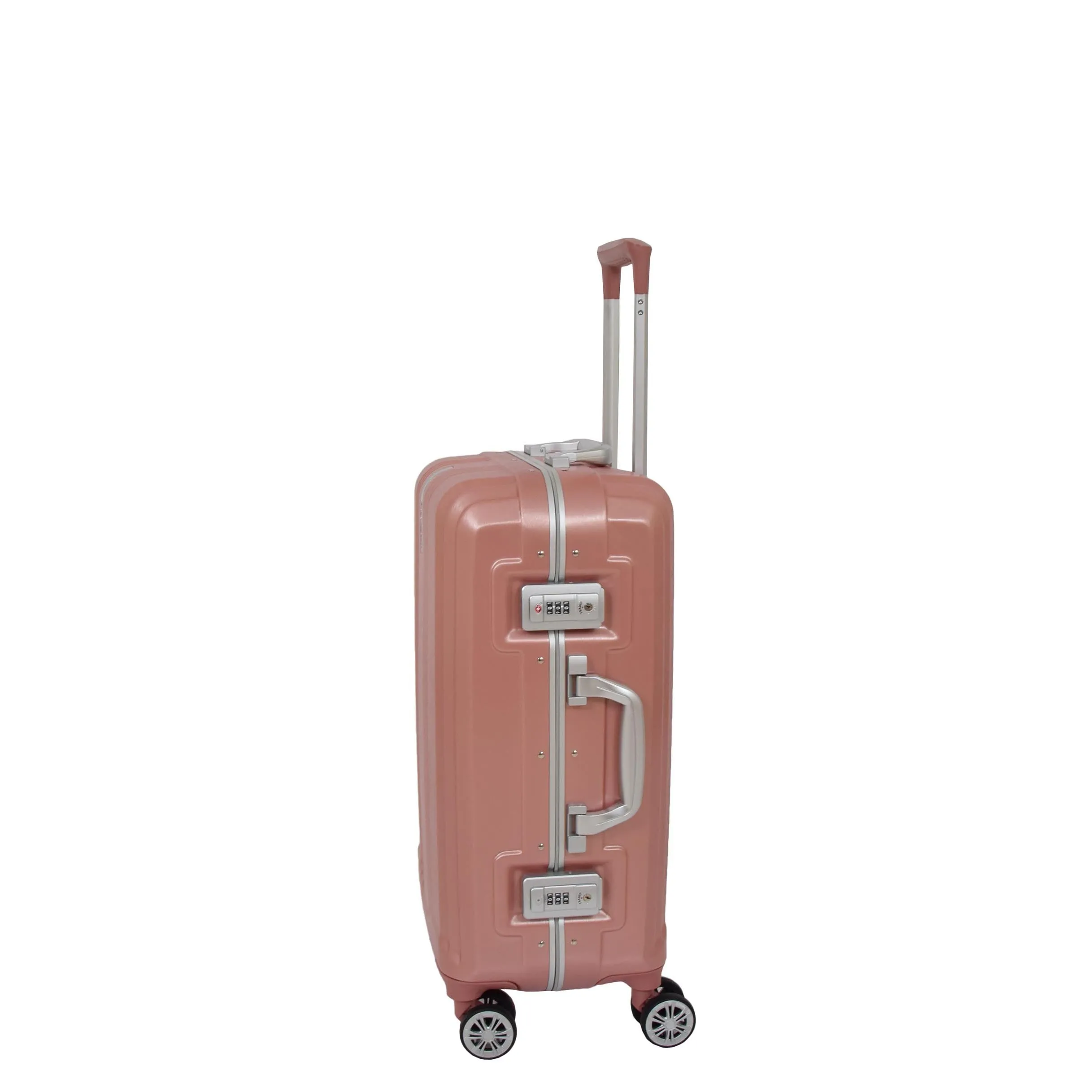 Cabin Four Wheel Metal Frame Hand Luggage Rose Gold Suitcase Regent