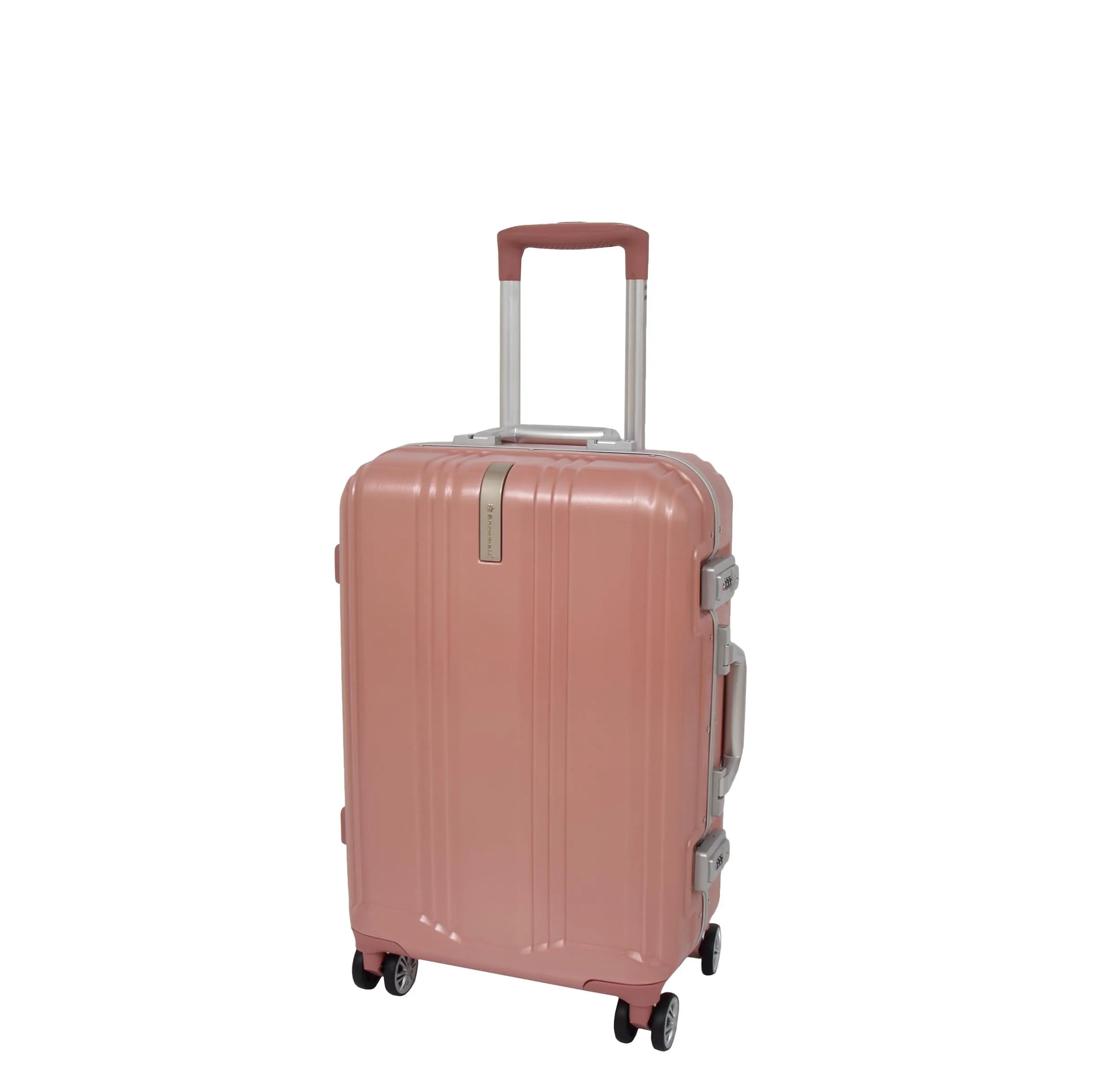 Cabin Four Wheel Metal Frame Hand Luggage Rose Gold Suitcase Regent