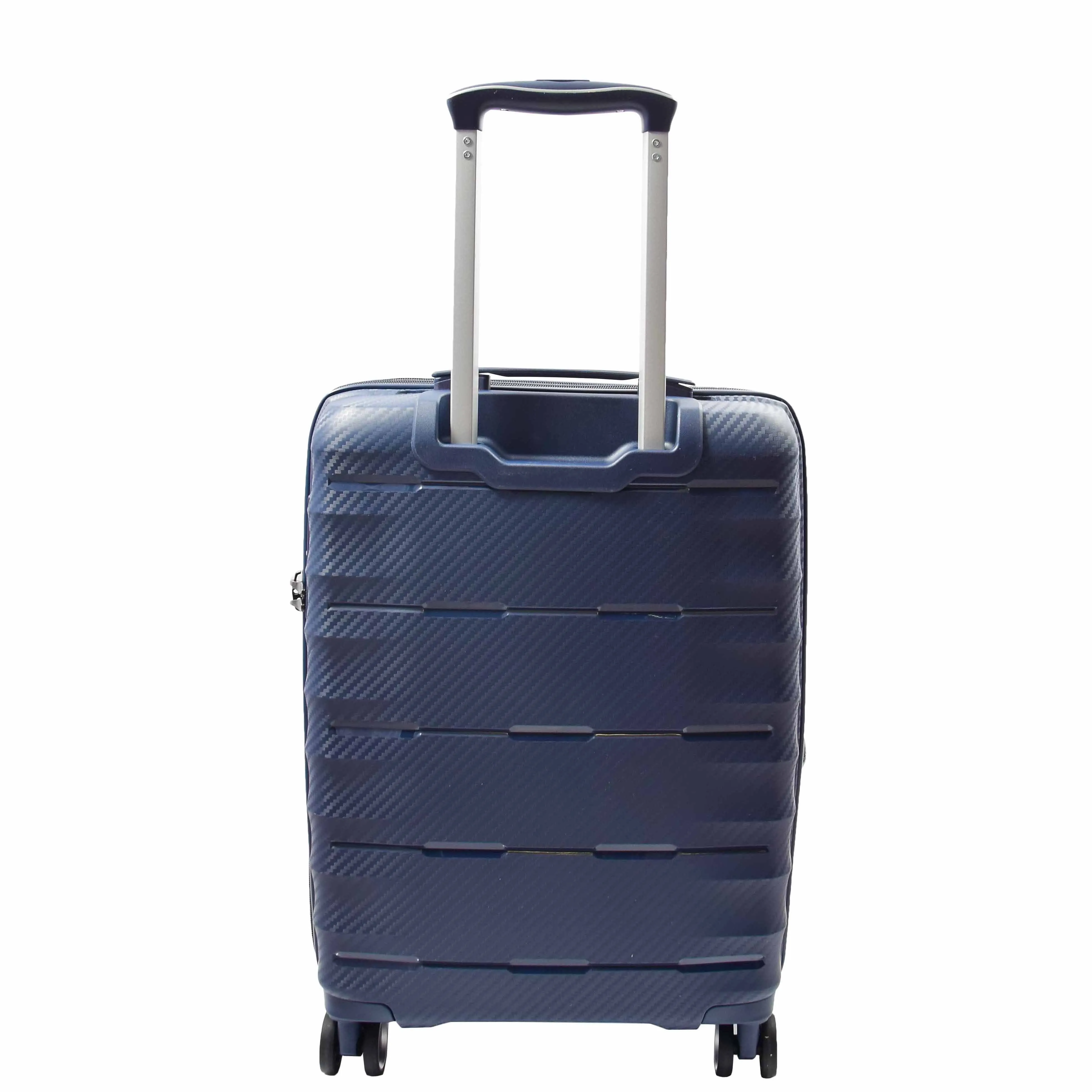 Cabin Size 8 Wheeled Expandable ABS Luggage Pluto Navy