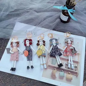 Chic and Classy Fashionista Keychain Dolls