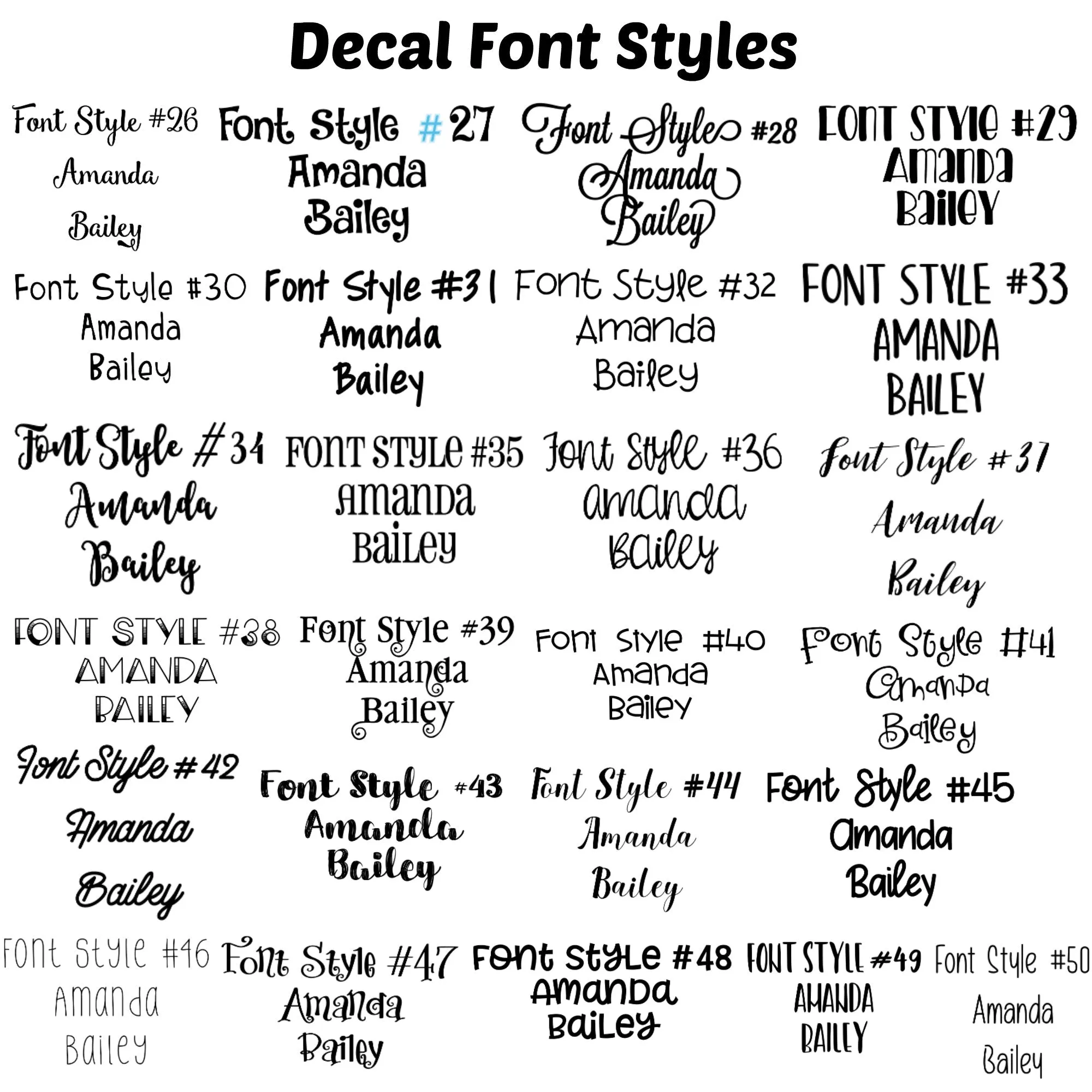 Custom Name Decals, Personalized Decal, Vinyl Name Decals, Name Decals for Tumbler, Wedding Decals, Custom Name Stickers, Decal for Computer