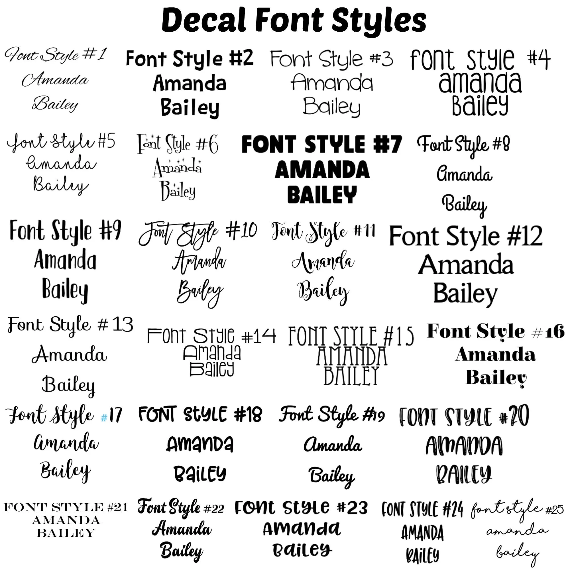 Custom Name Decals, Personalized Decal, Vinyl Name Decals, Name Decals for Tumbler, Wedding Decals, Custom Name Stickers, Decal for Computer