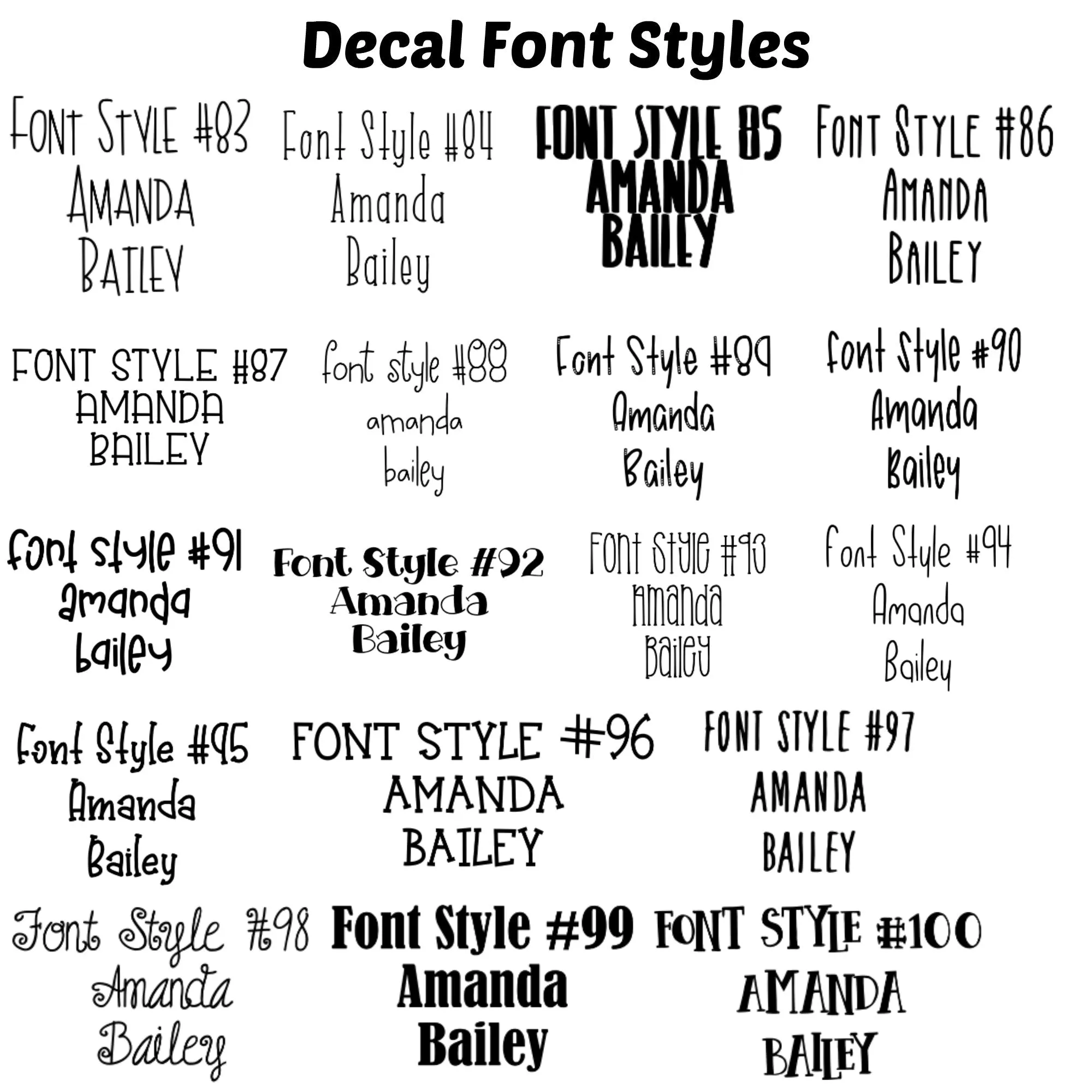 Custom Name Decals, Personalized Decal, Vinyl Name Decals, Name Decals for Tumbler, Wedding Decals, Custom Name Stickers, Decal for Computer