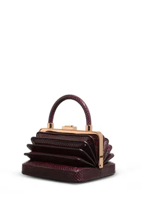 Diana Bag in Bordeaux Snakeskin