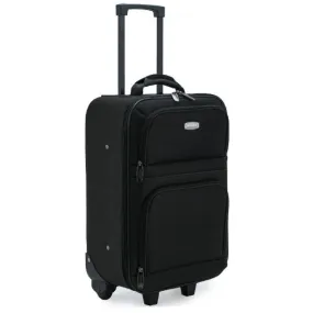 Elite Luggage 19.5" Carry-On Rolling Suitcase Travel Luggage, Black