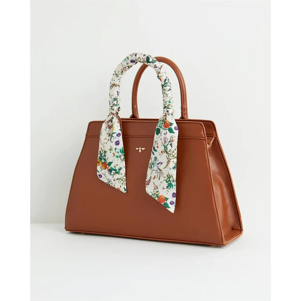 Fable England 34cm Tan Botanical Pumpkin Tote Bag