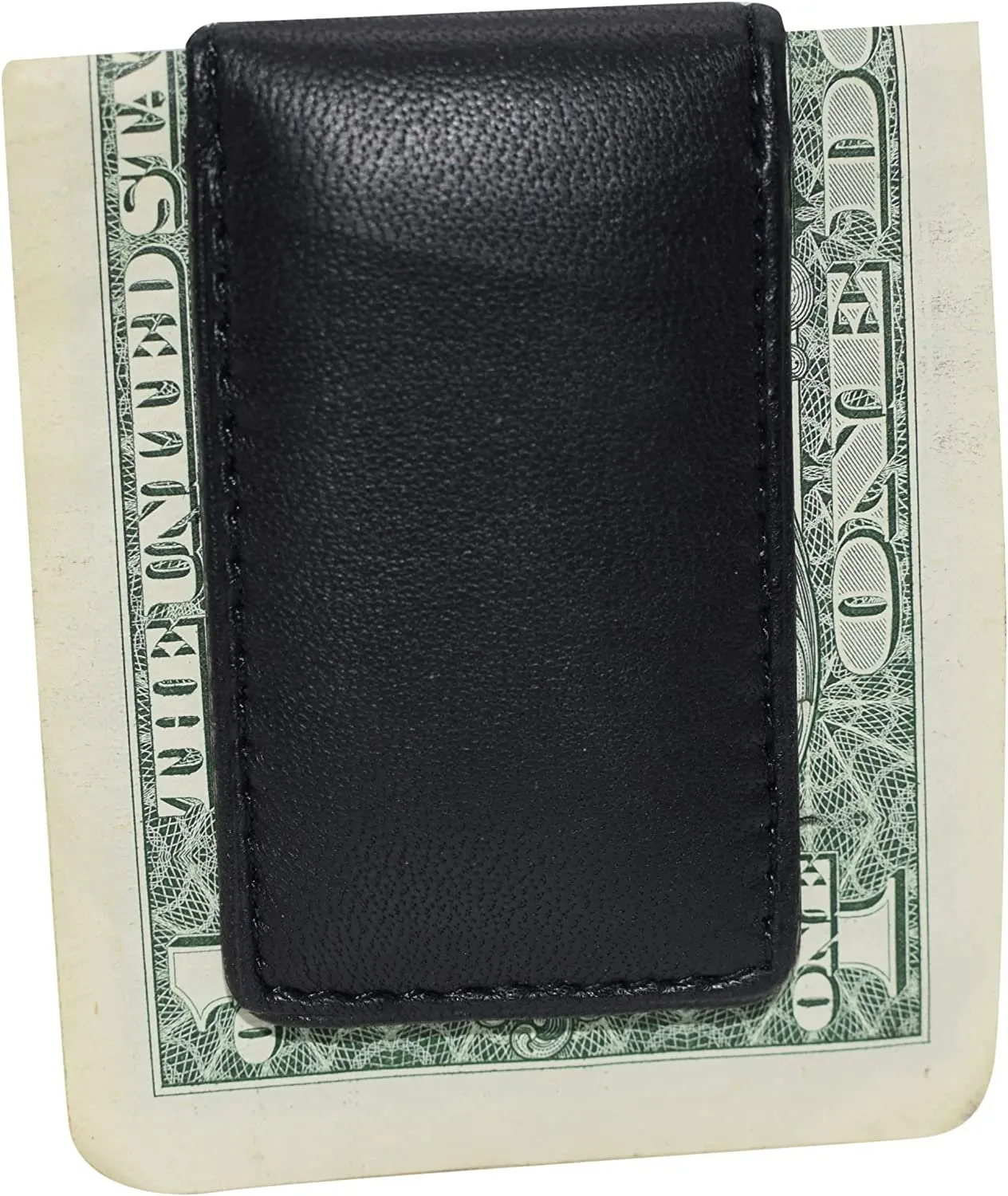 Genuine Leather Slim Magnetic Money Clip Money Bill Holder for Men