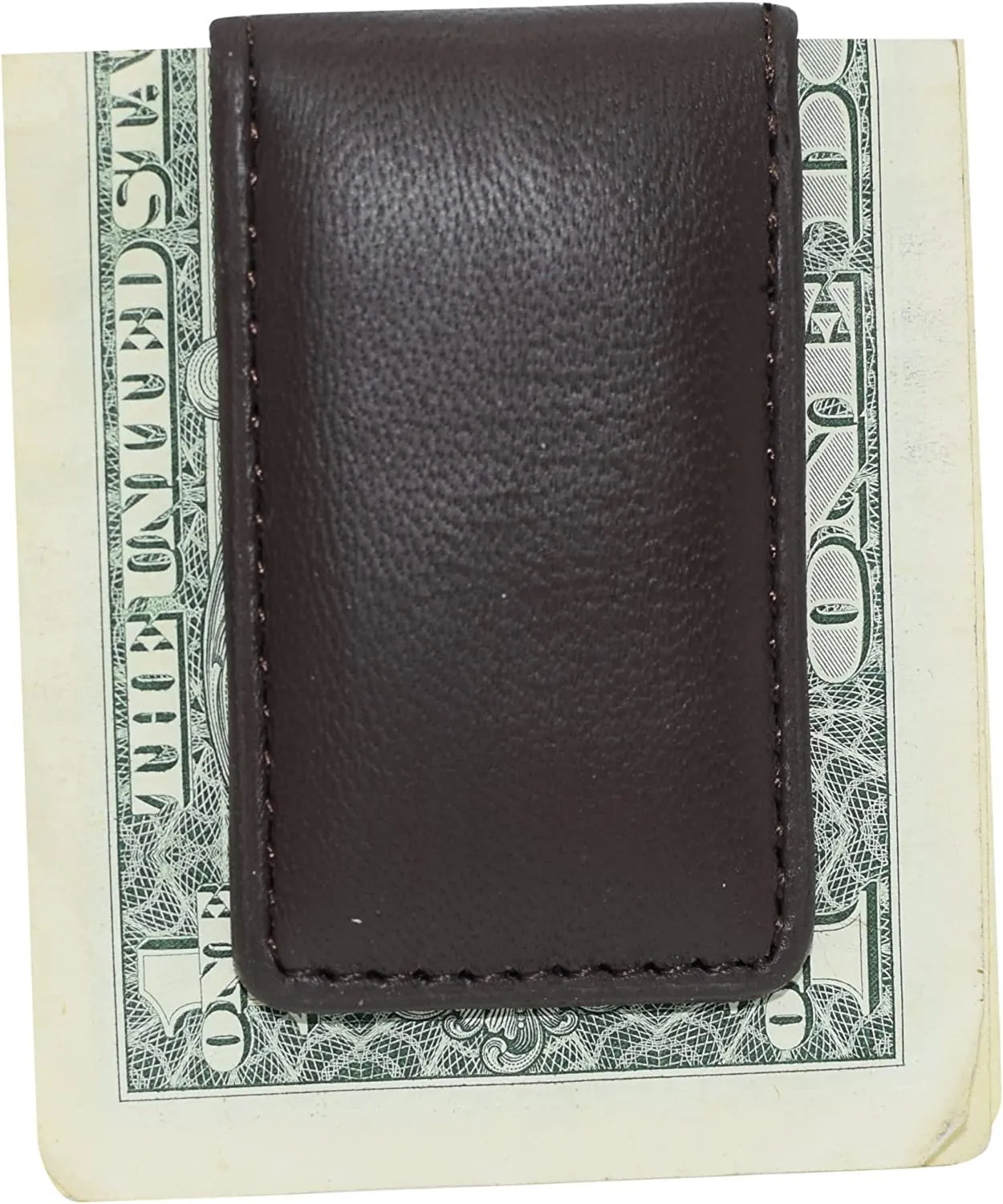 Genuine Leather Slim Magnetic Money Clip Money Bill Holder for Men