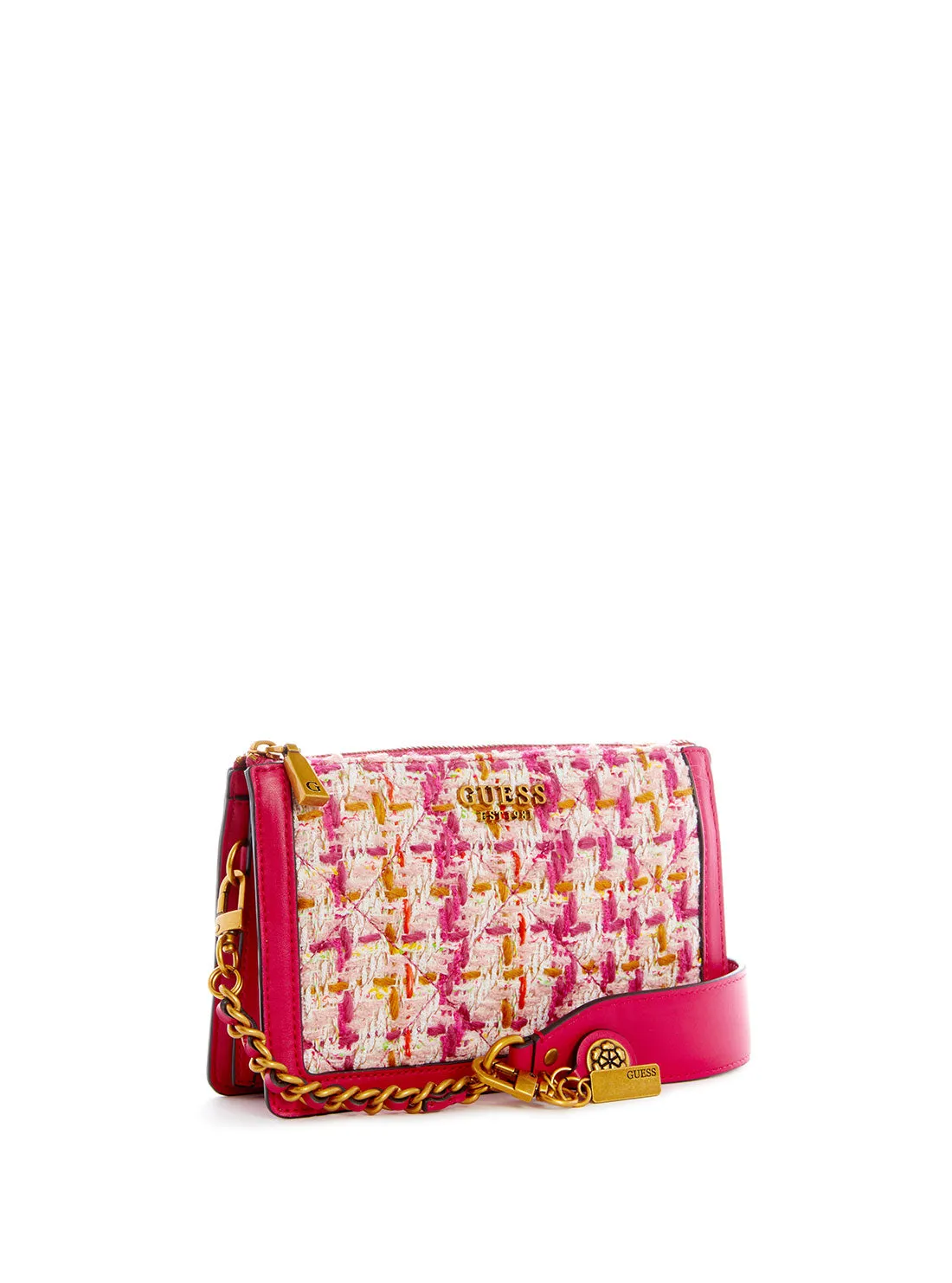 Hot Pink Abey Multi Compartment Shoulder Bag