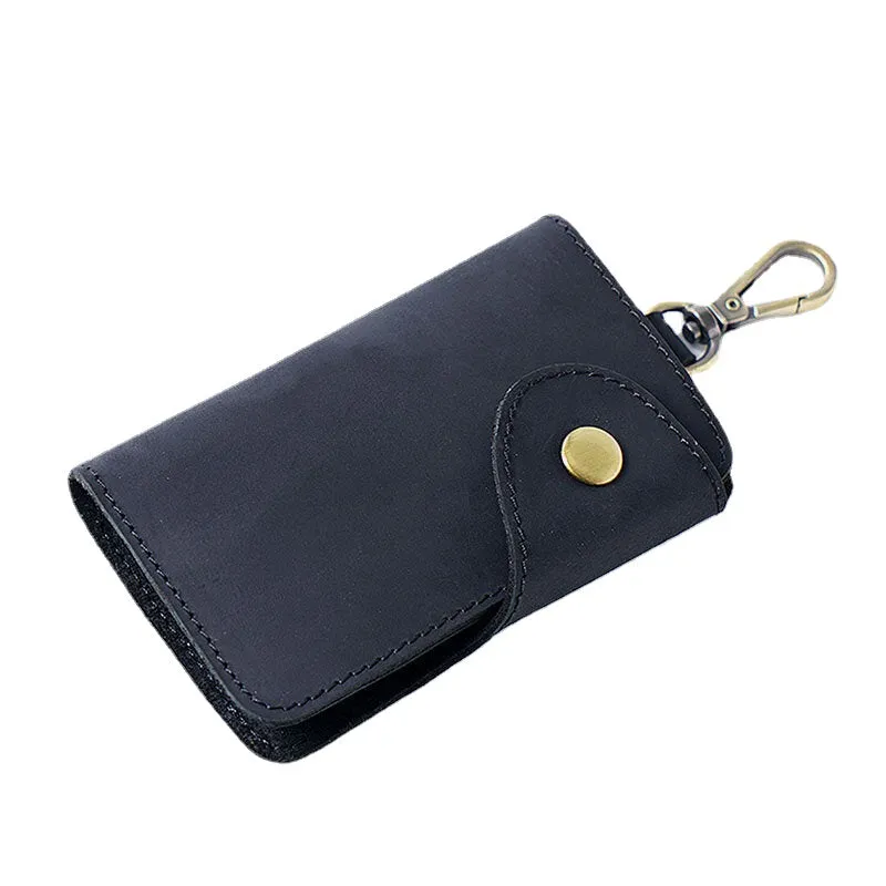 Men Genuine Leather Vintage Unisex Mulit-functional Waist Hanging Key Bag Durable Coin Purse