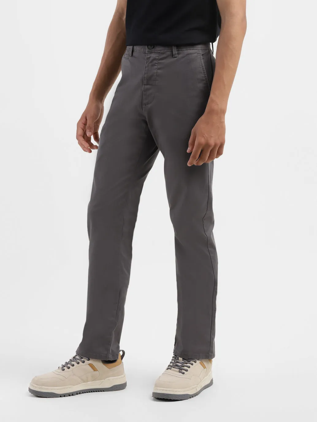 Men's Men's Grey Slim Fit Trousers