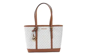 Michael Kors Jet Set Travel Small Vanilla PVC Tote