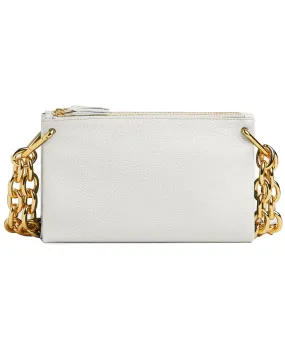 Mini Chain Pouch in White