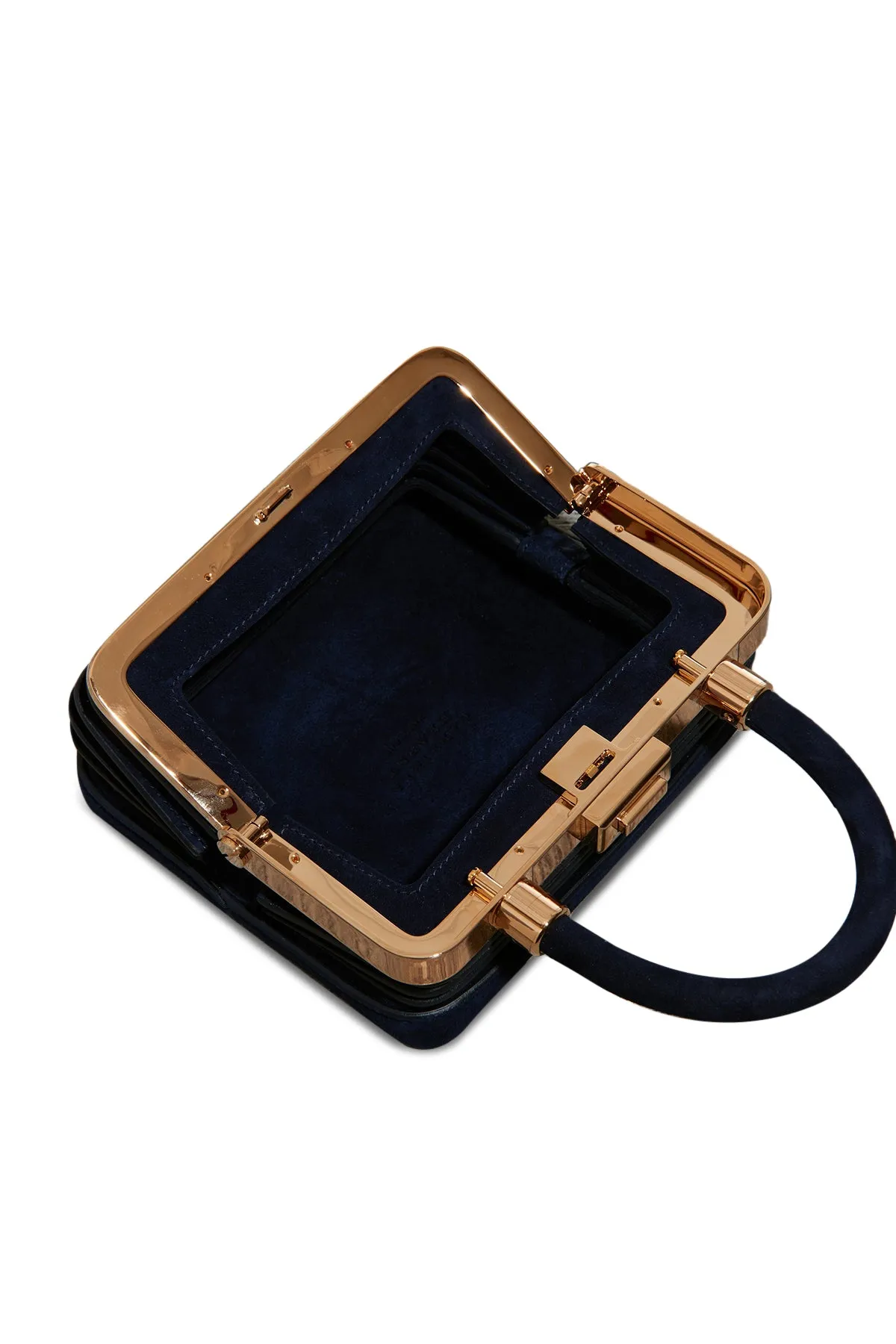 Mini Diana Bag in Navy Suede