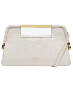 Mini Seville Bag in Off White Crocodile