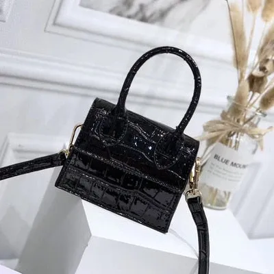 Mini Small Square bag 2020 Fashion New Quality PU Leather Women's Handbag Crocodile pattern Chain Shoulder Messenger Bags