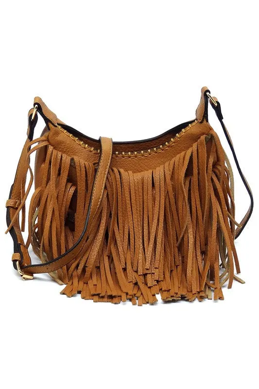 Nadine Fringe Hobo Bag