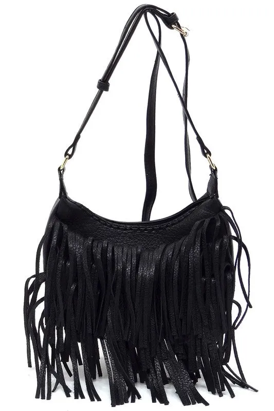 Nadine Fringe Hobo Bag