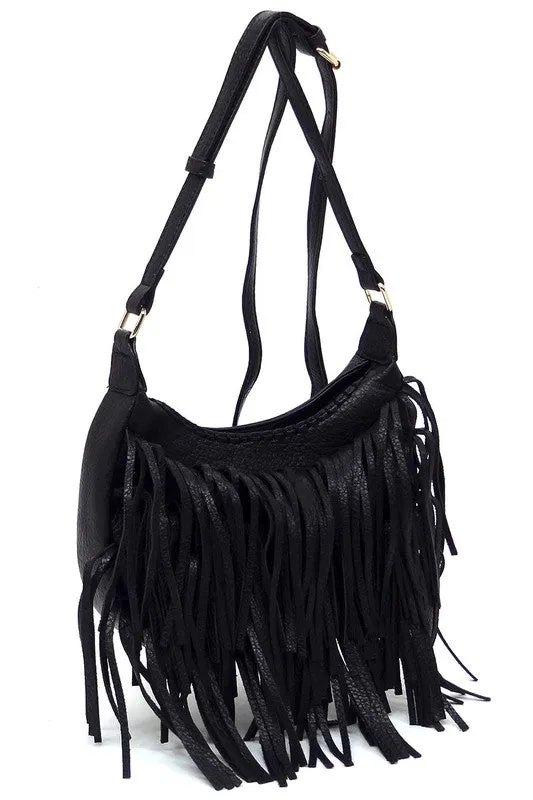 Nadine Fringe Hobo Bag