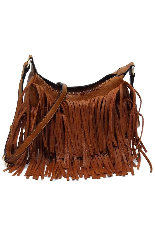 Nadine Fringe Hobo Bag