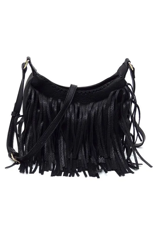 Nadine Fringe Hobo Bag