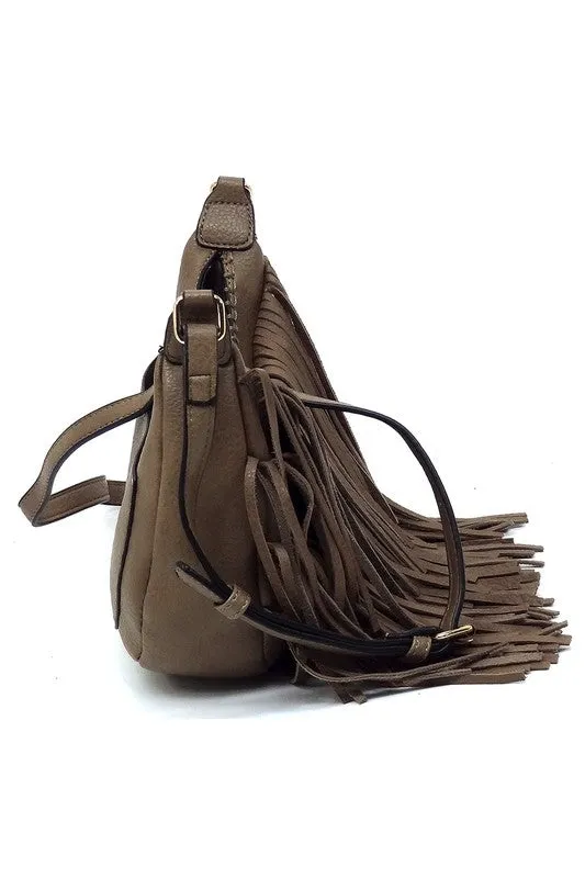 Nadine Fringe Hobo Bag