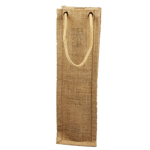 Natural Jute Wine Bags / Burlap Wine Tote Bags with Removable Dividers