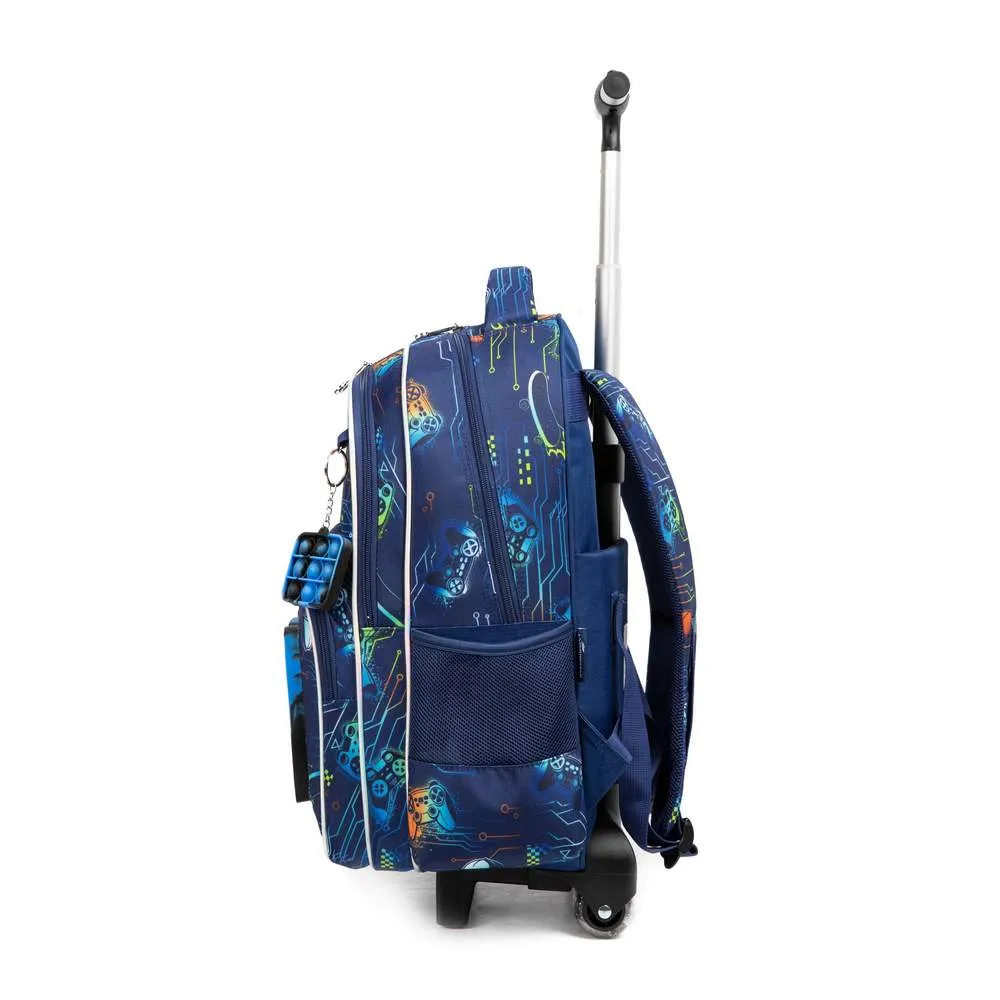 (NET) Cute Bluey Rolling Backpack With Lunch Bag Backpack With Wheels