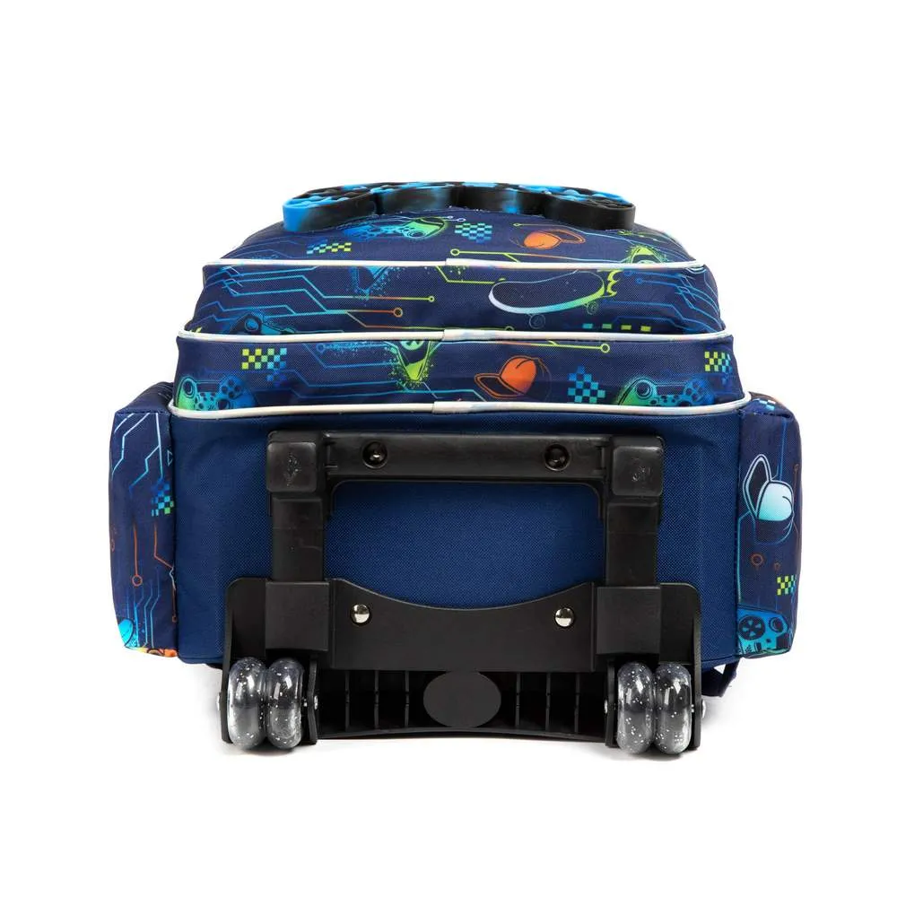 (NET) Cute Bluey Rolling Backpack With Lunch Bag Backpack With Wheels