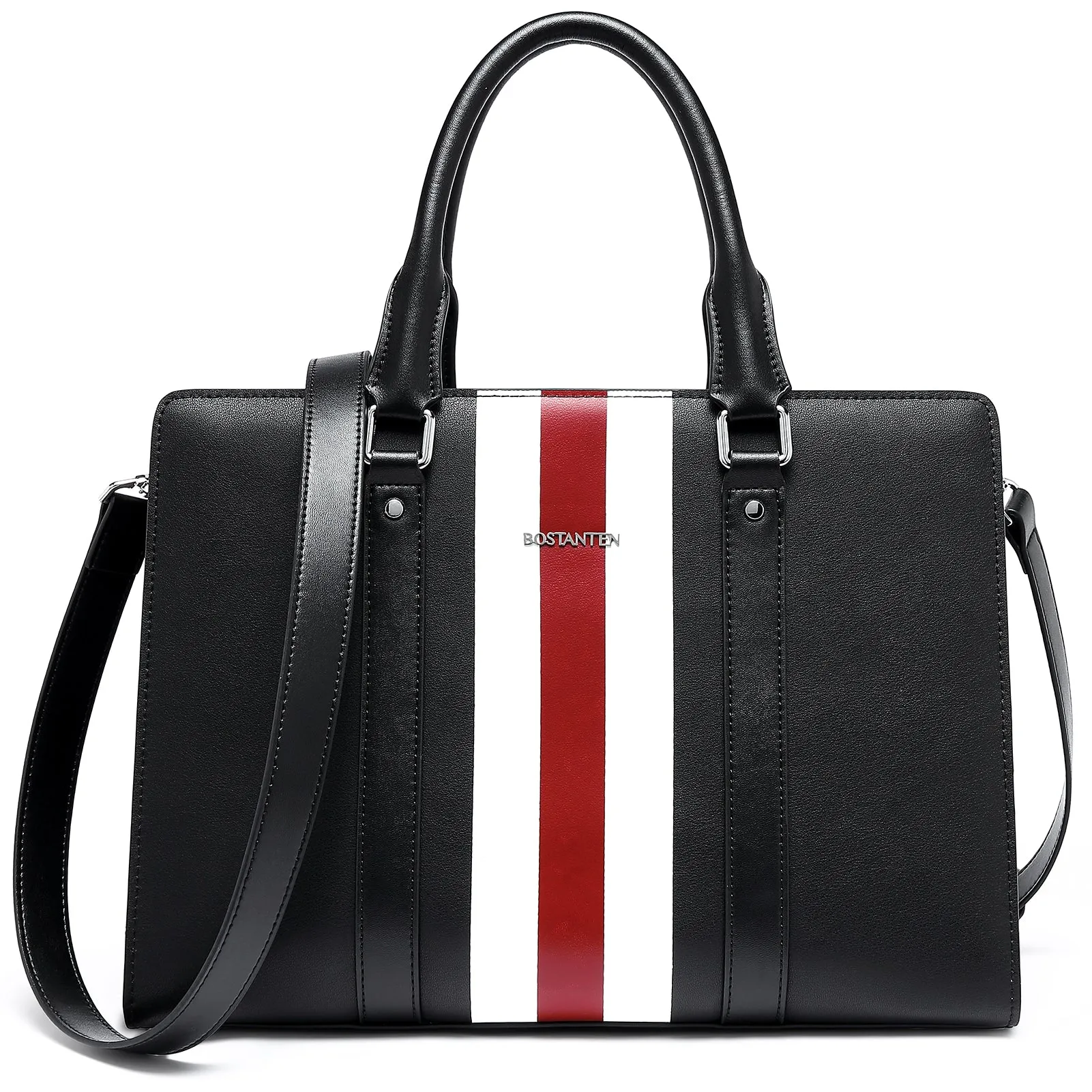 Nevin Striped Print Women's Leather Tote Bag —— Elegant Urban