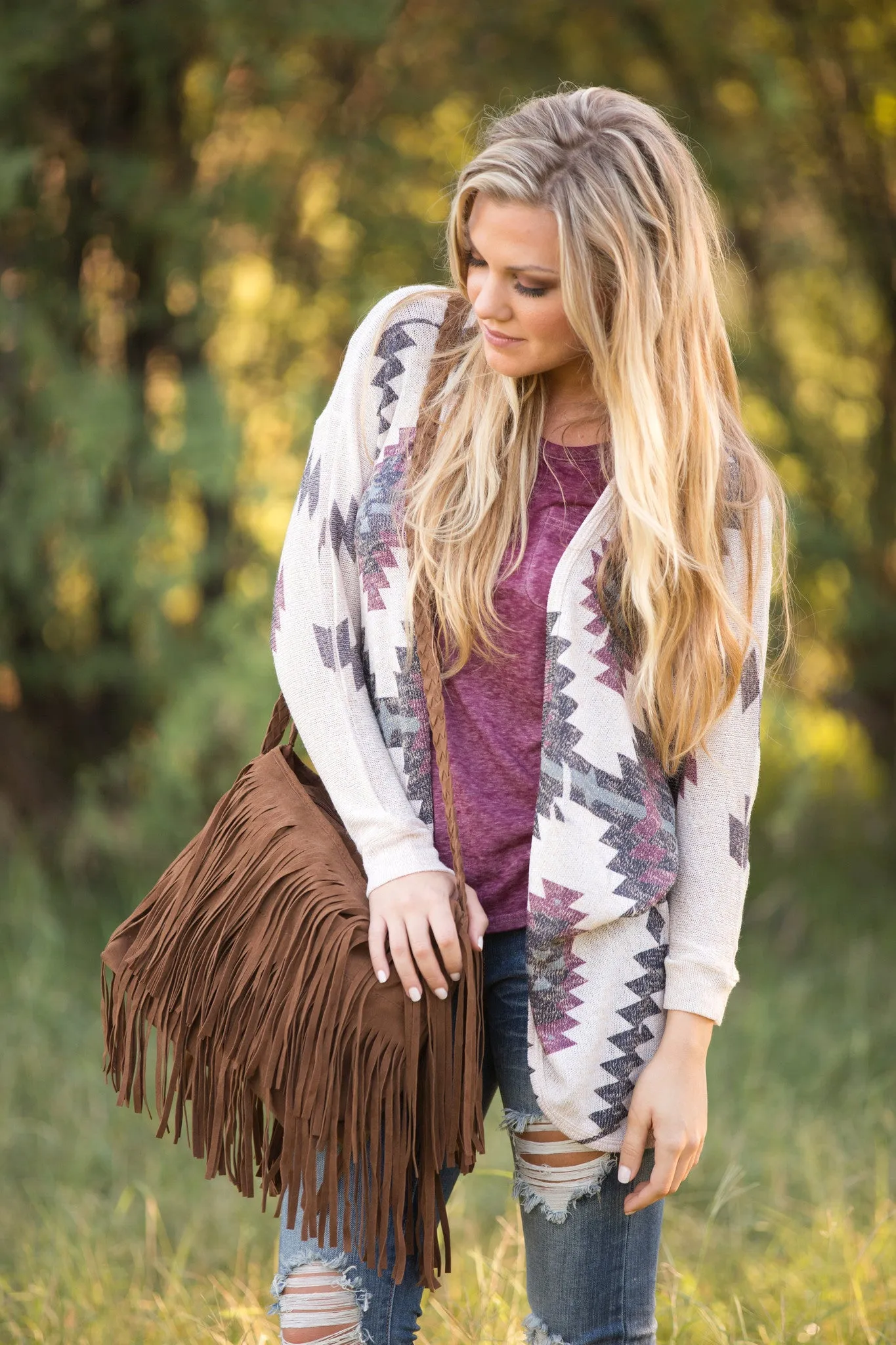 Off The Beaten Path Cardigan - Natural