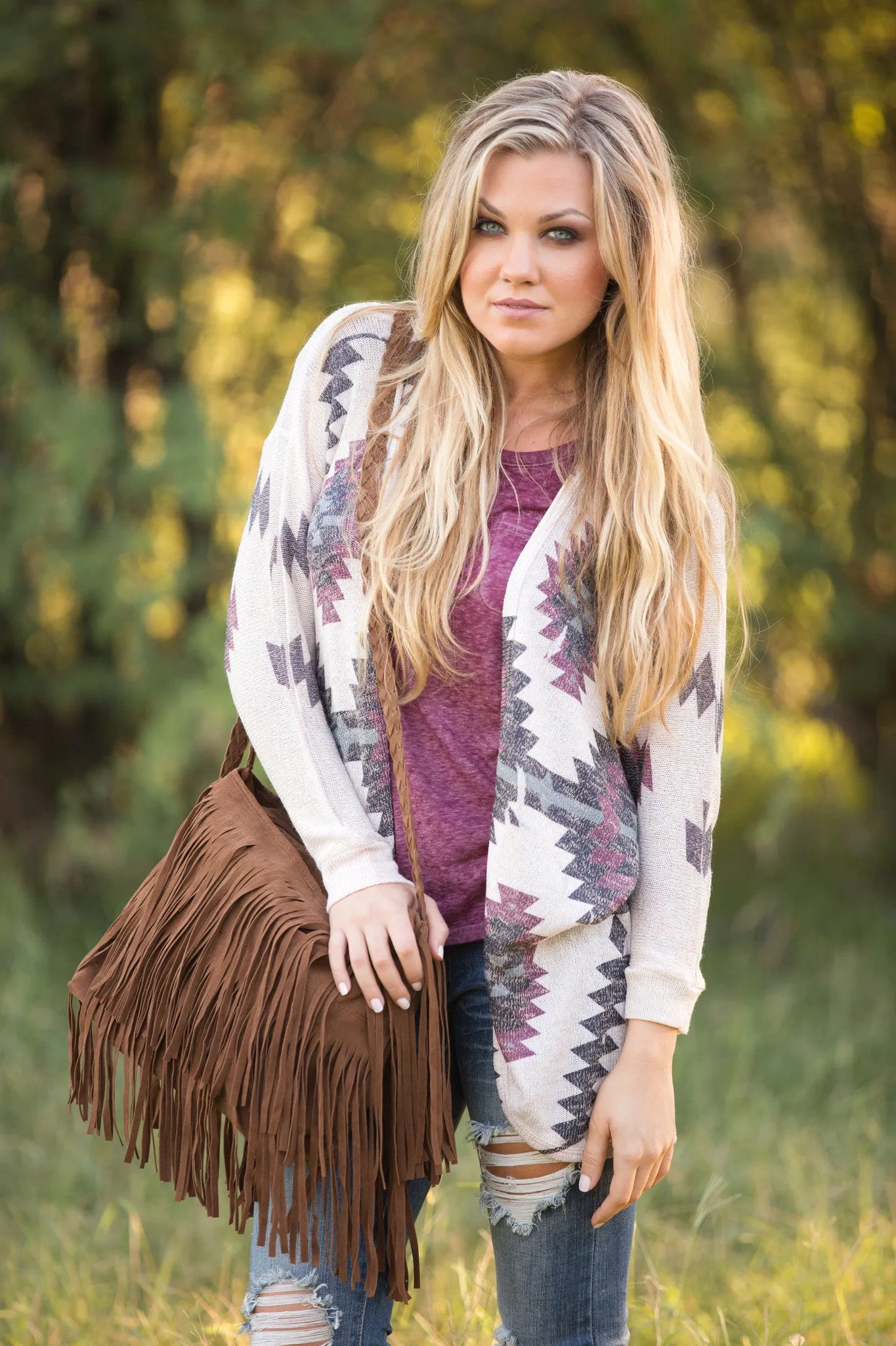 Off The Beaten Path Cardigan - Natural