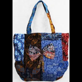 Patchwork Tote with Bow