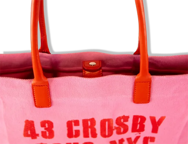 Red & Pink "The Way to Happiness" Tote