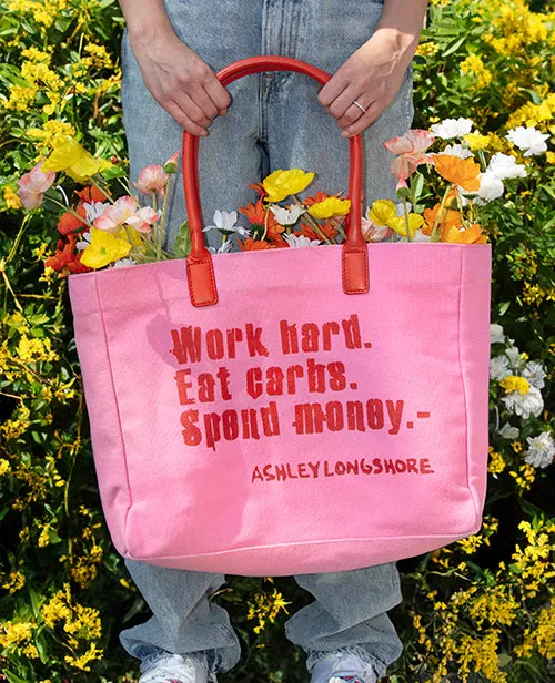 Red & Pink "The Way to Happiness" Tote